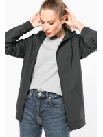 Sweatshirt reciclada com fecho e capuz unissexo - K4042