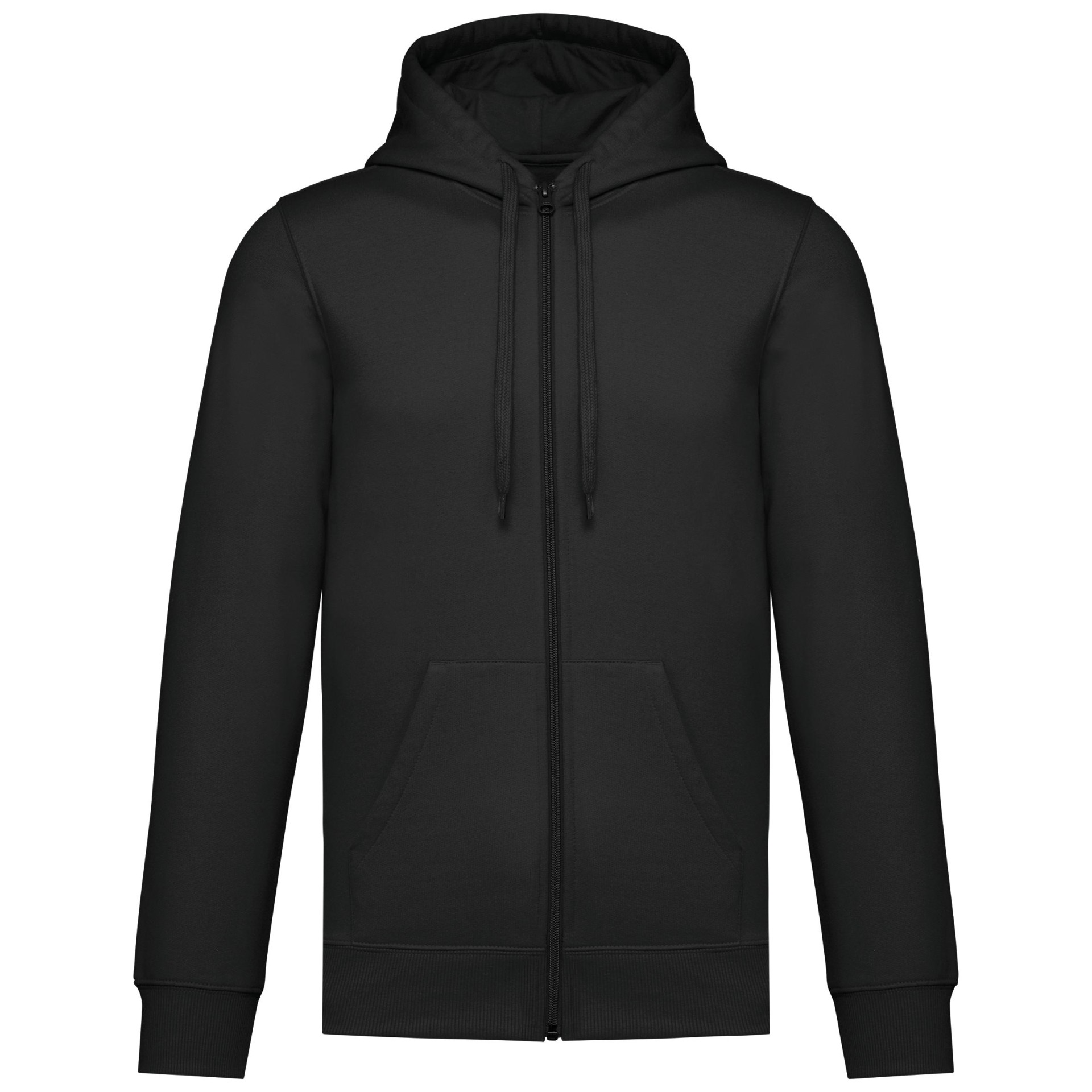 Sweatshirt reciclada com fecho e capuz unissexo - K4042