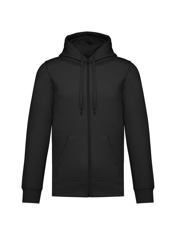 Sweatshirt reciclada com fecho e capuz unissexo - K4042