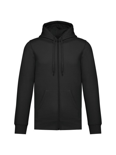 Sweatshirt reciclada com fecho e capuz unissexo - K4042