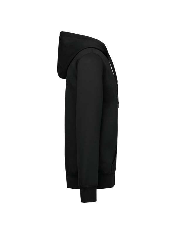 Sweatshirt reciclada com fecho e capuz unissexo - K4042