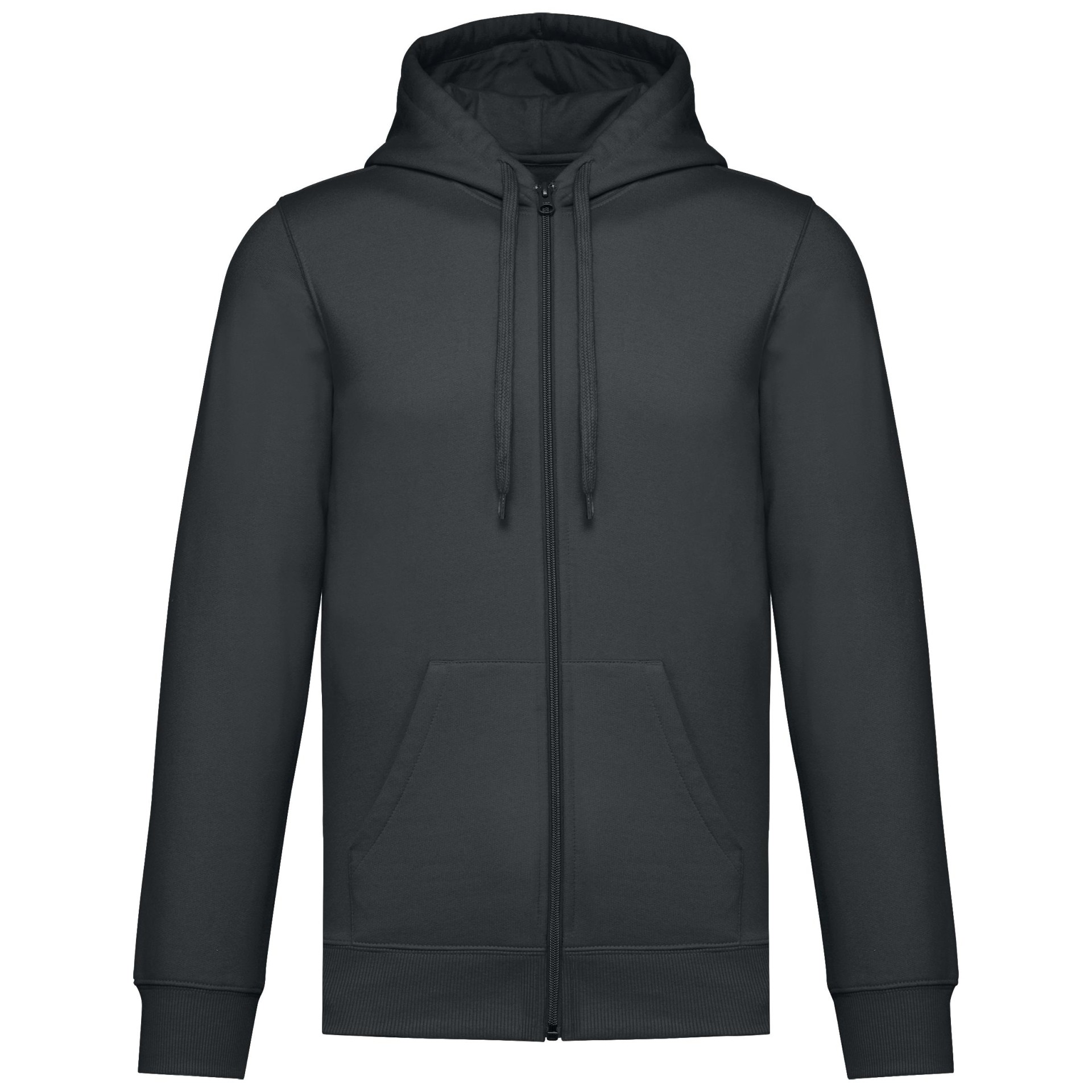 Sweatshirt reciclada com fecho e capuz unissexo - K4042