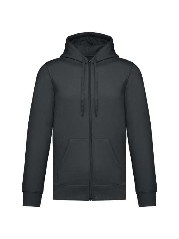Sweatshirt reciclada com fecho e capuz unissexo - K4042