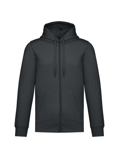 Sweatshirt reciclada com fecho e capuz unissexo - K4042