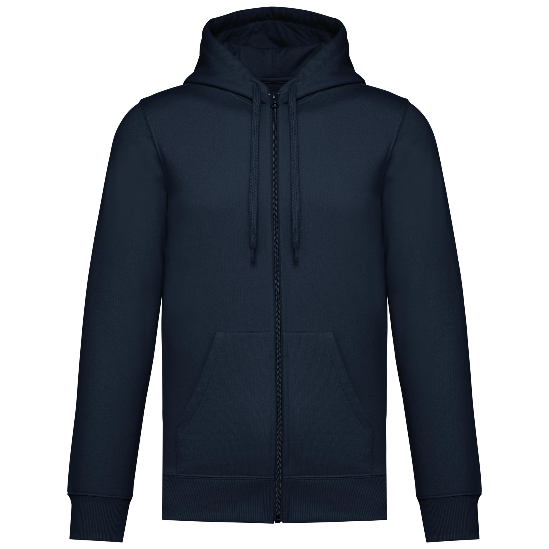 Sweatshirt reciclada com fecho e capuz unissexo - K4042