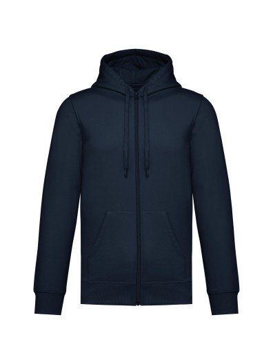 Sweatshirt reciclada com fecho e capuz unissexo - K4042