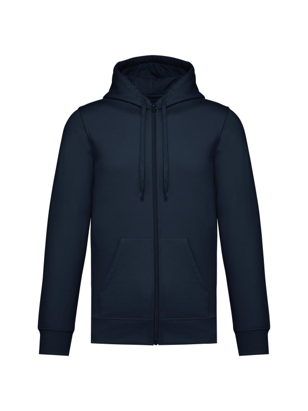 Sweatshirt reciclada com fecho e capuz unissexo - K4042