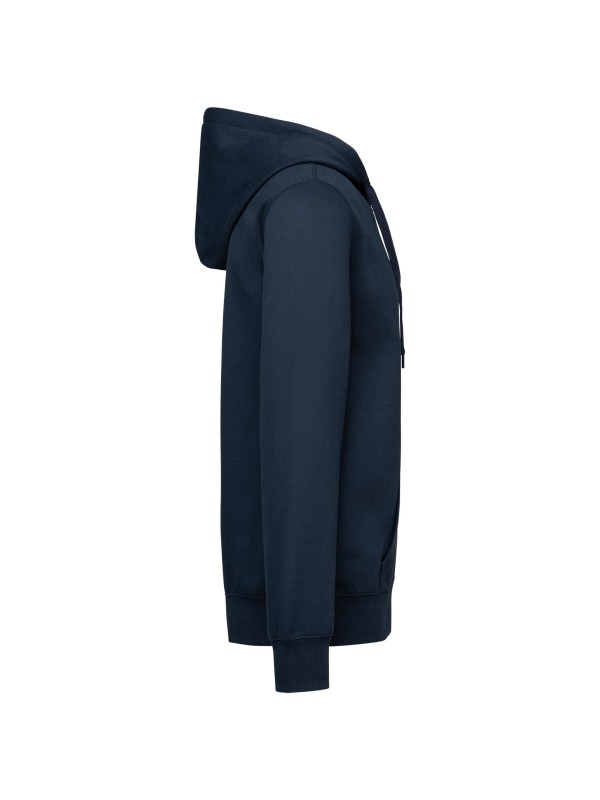 Sweatshirt reciclada com fecho e capuz unissexo - K4042