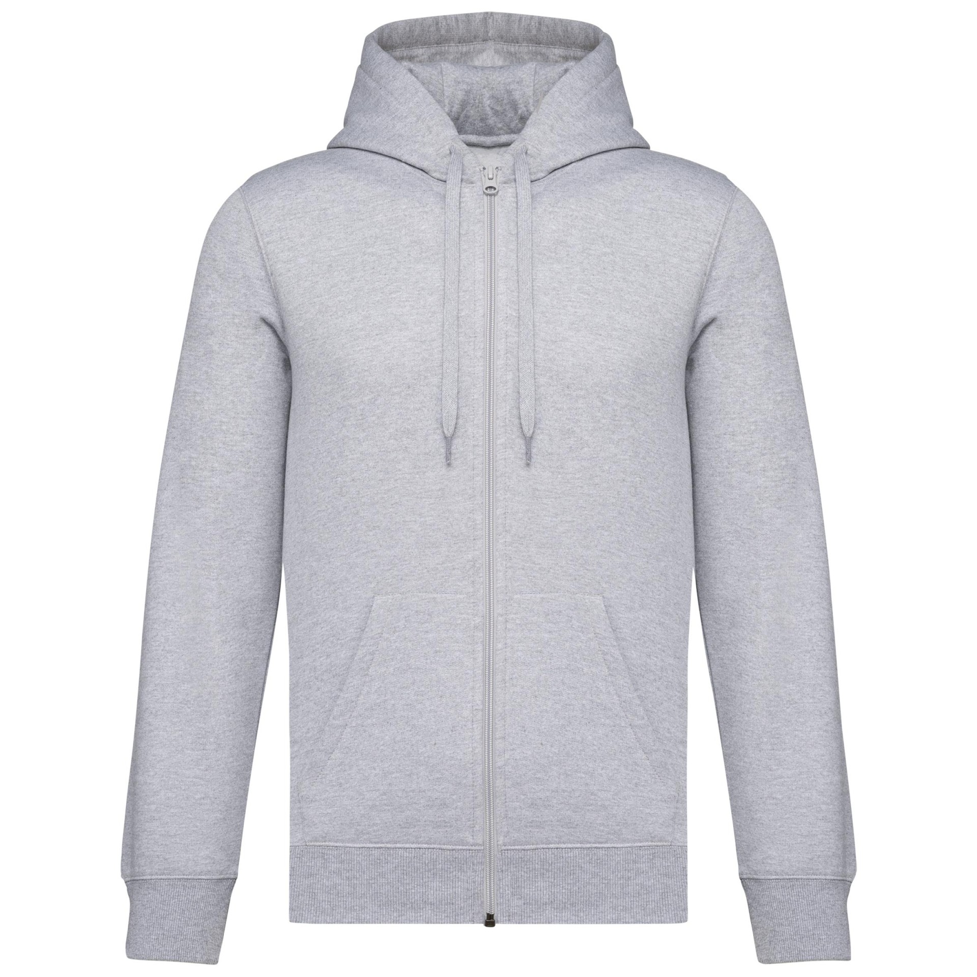 Sweatshirt reciclada com fecho e capuz unissexo - K4042A