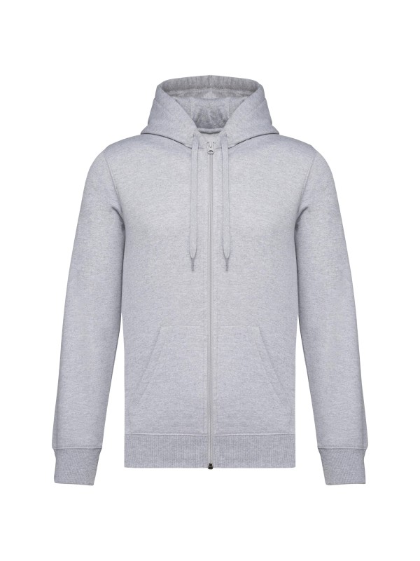 Sweatshirt reciclada com fecho e capuz unissexo - K4042A