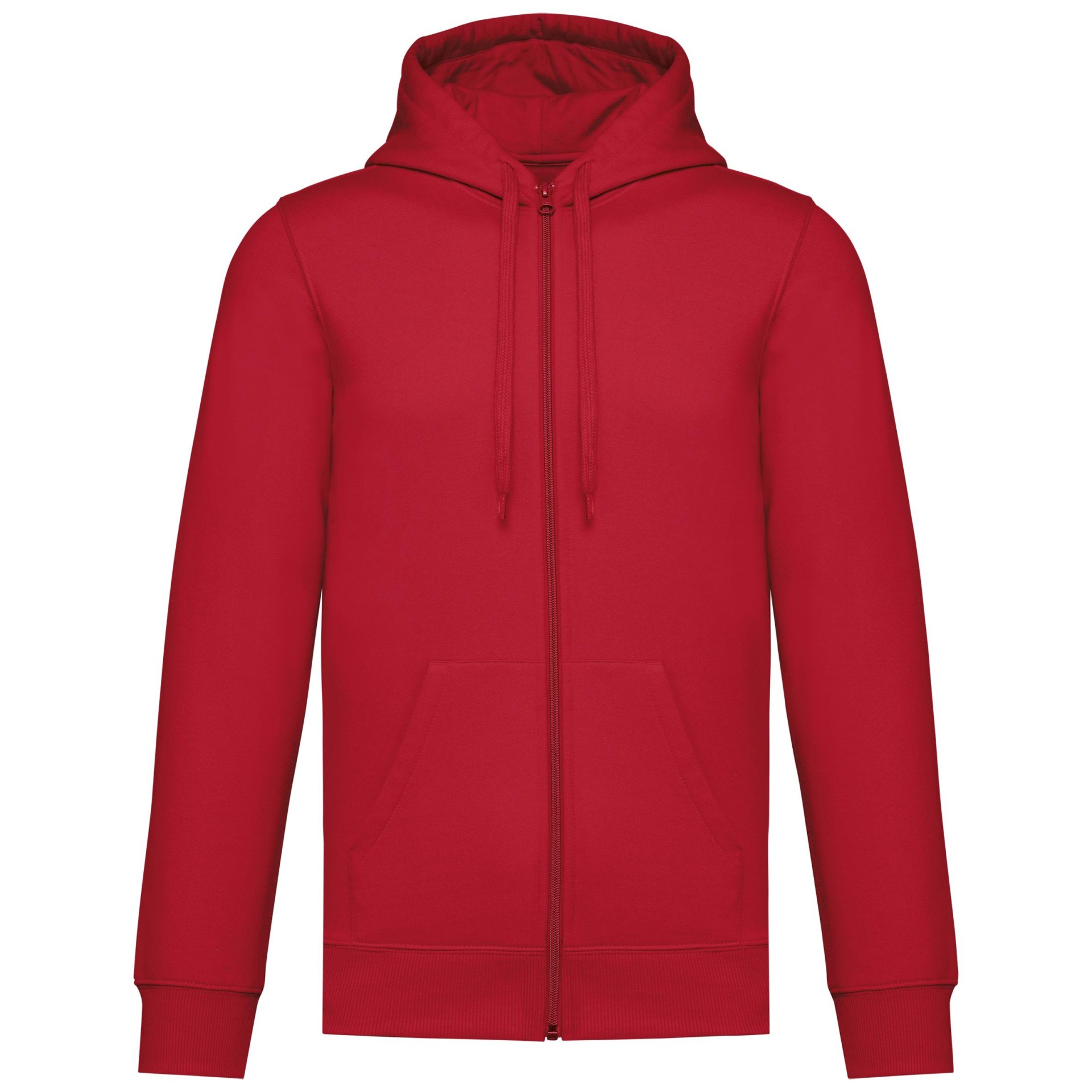 Sweatshirt reciclada com fecho e capuz unissexo - K4042