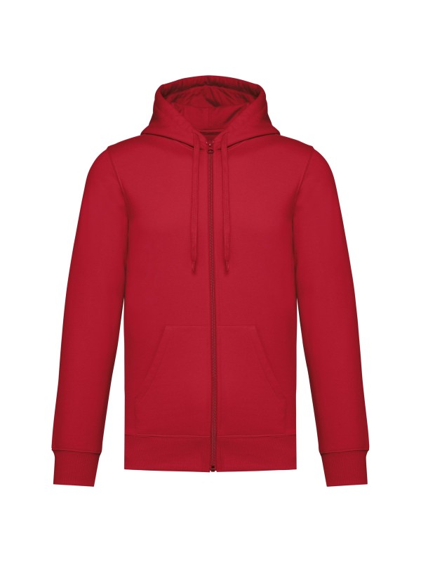 Sweatshirt reciclada com fecho e capuz unissexo - K4042