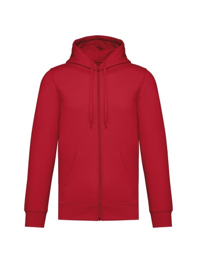 Sweatshirt reciclada com fecho e capuz unissexo - K4042