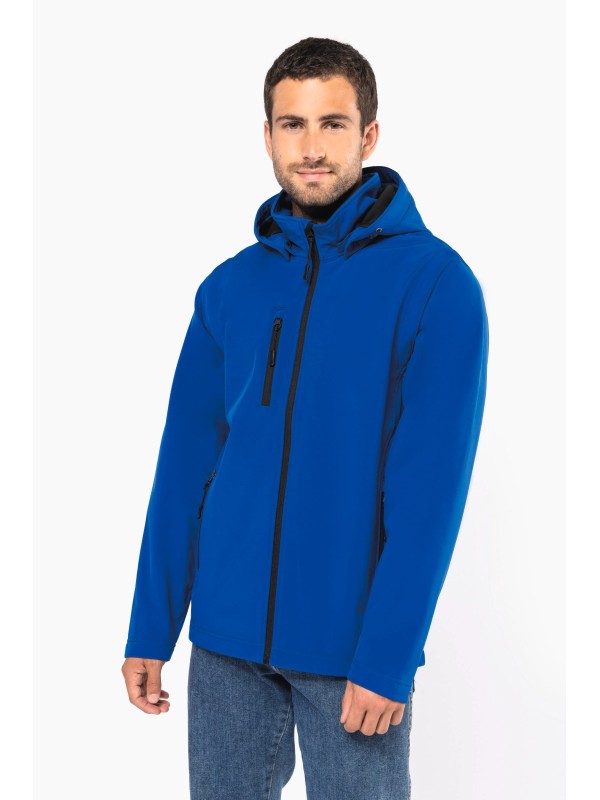 Bluso softshell 3 camadas com capuz e mangas amovveis unissexo - K422