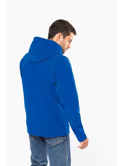 Bluso softshell 3 camadas com capuz e mangas amovveis unissexo - K422