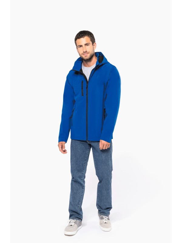 Bluso softshell 3 camadas com capuz e mangas amovveis unissexo - K422