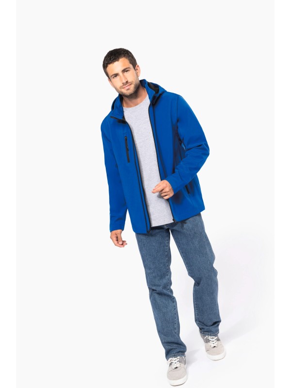 Bluso softshell 3 camadas com capuz e mangas amovveis unissexo - K422