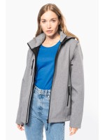 Bluso softshell 3 camadas com capuz e mangas amovveis unissexo - K422