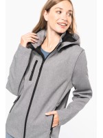 Bluso softshell 3 camadas com capuz e mangas amovveis unissexo - K422