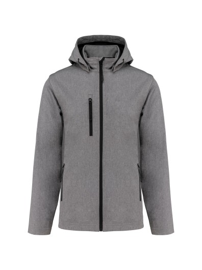 Bluso softshell 3 camadas com capuz e mangas amovveis unissexo - K422