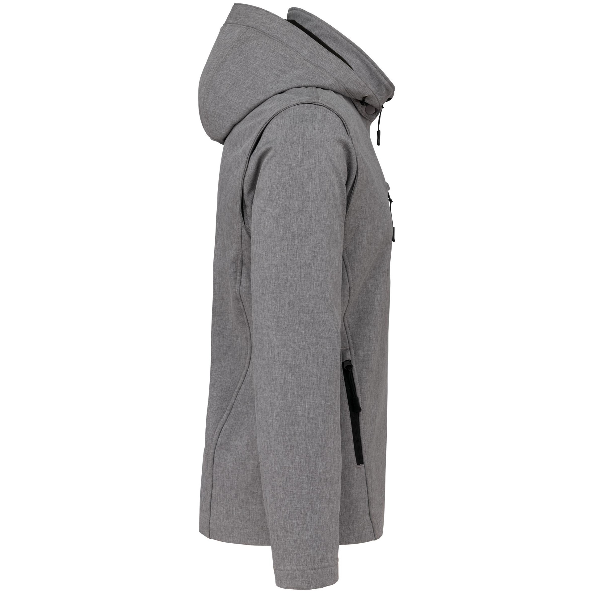 Blusão softshell 3 camadas com capuz e mangas amovíveis unissexo - K422