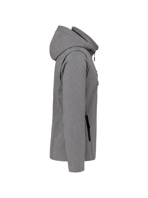 Bluso softshell 3 camadas com capuz e mangas amovveis unissexo - K422