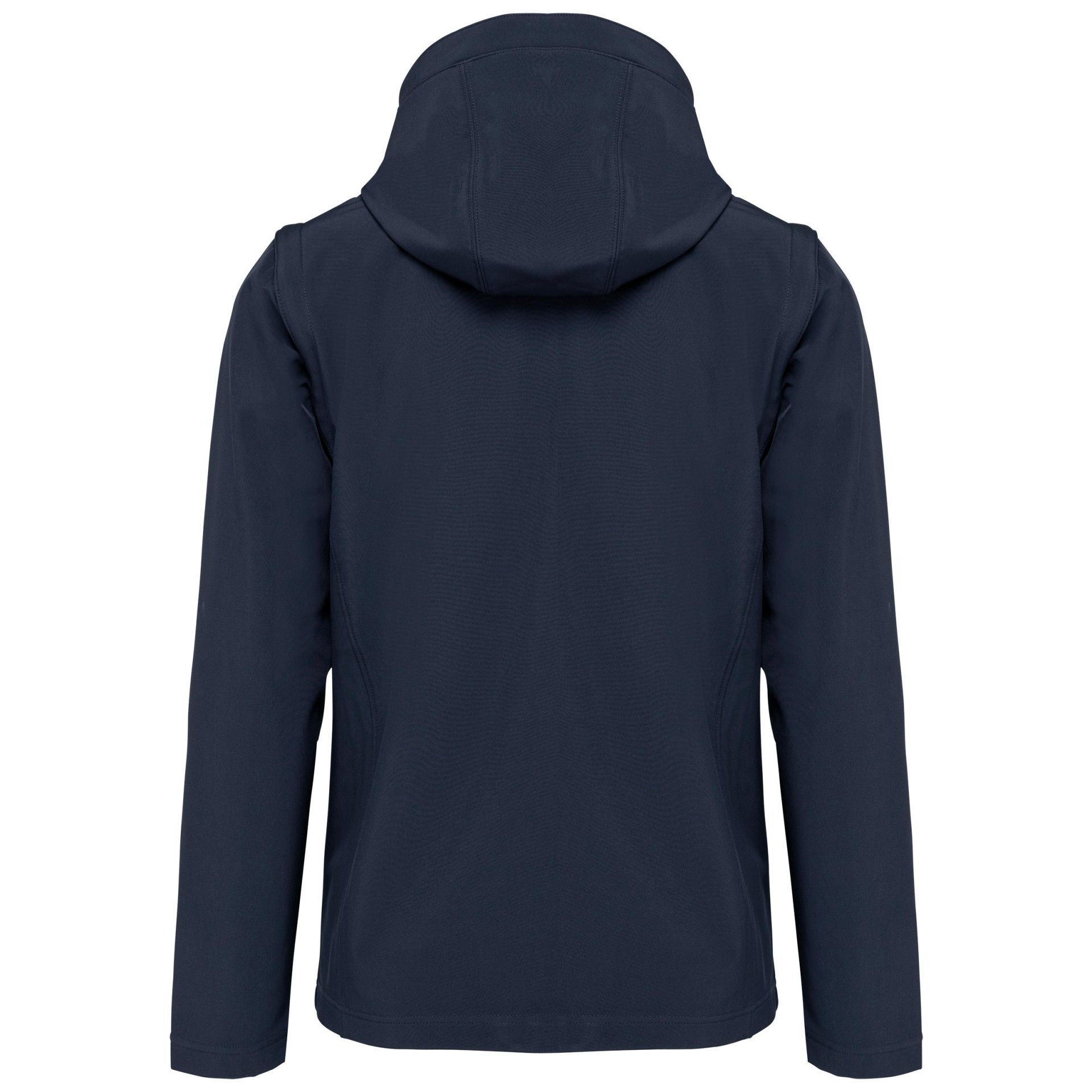 Blusão softshell 3 camadas com capuz e mangas amovíveis unissexo - K422