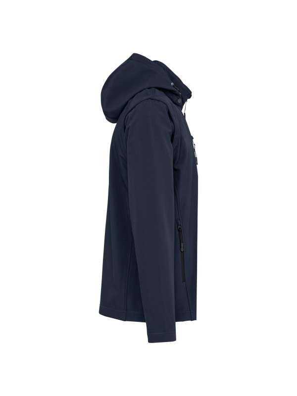 Bluso softshell 3 camadas com capuz e mangas amovveis unissexo - K422