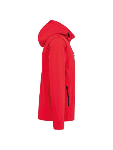 Bluso softshell 3 camadas com capuz e mangas amovveis unissexo - K422