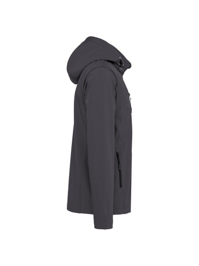 Bluso softshell 3 camadas com capuz e mangas amovveis unissexo - K422