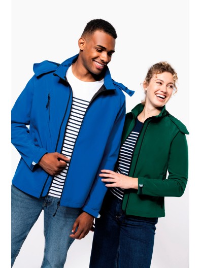 Bluso softshell com capuz amovvel - K413