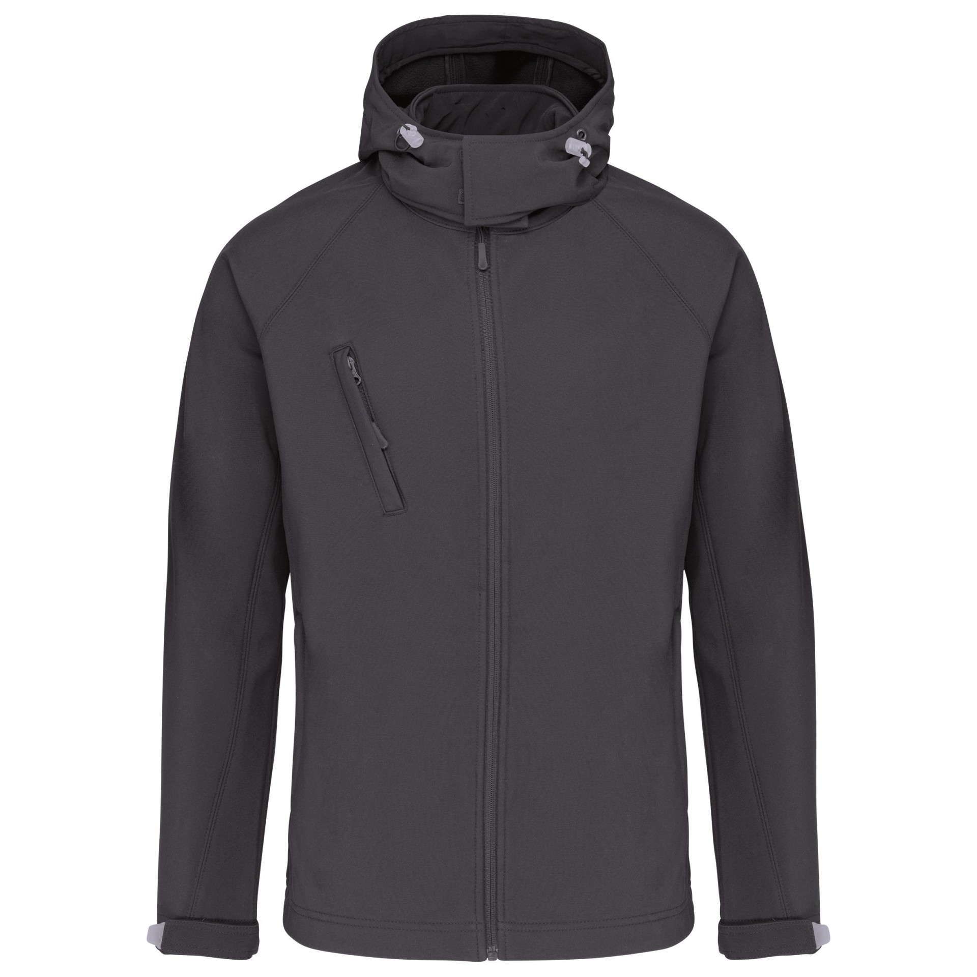 Blusão softshell com capuz amovível - K413