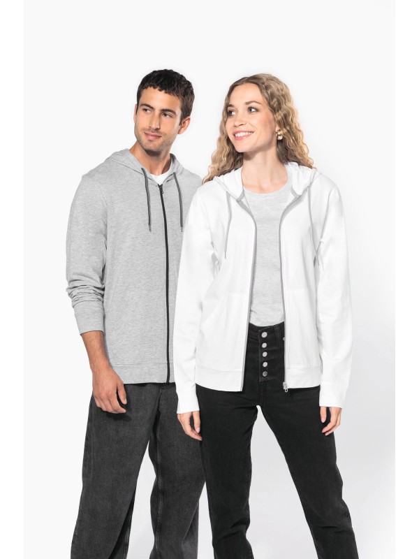 Casaco de algod�o leve com capuz - K438