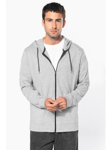 Casaco de algod�o leve com capuz - K438