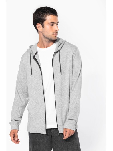 Casaco de algod�o leve com capuz - K438