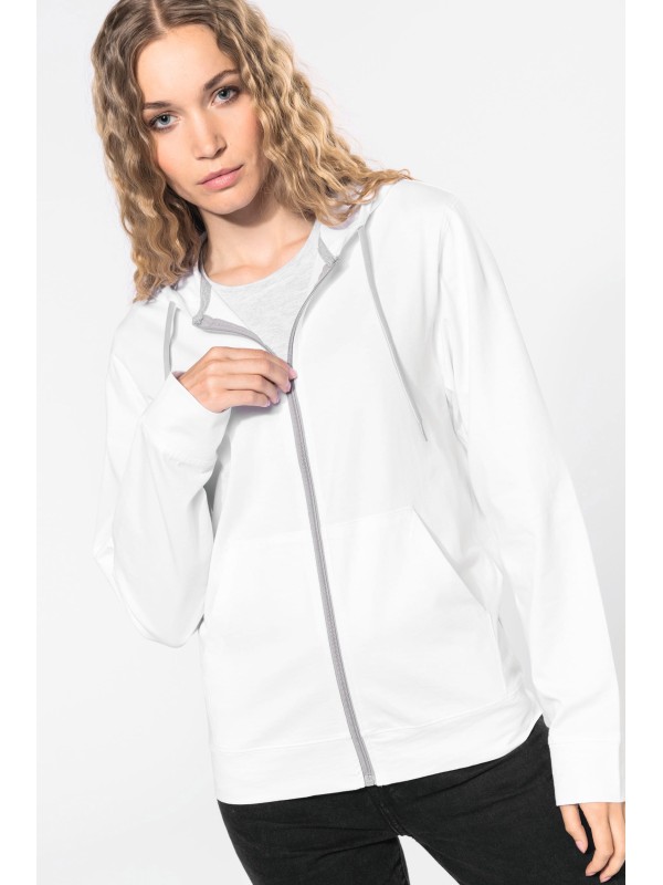 Casaco de algod�o leve com capuz - K438