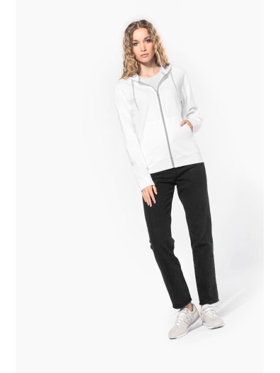 Casaco de algod�o leve com capuz - K438