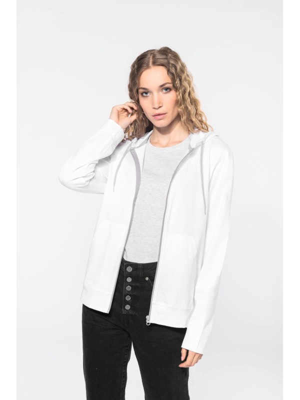 Casaco de algod�o leve com capuz - K438