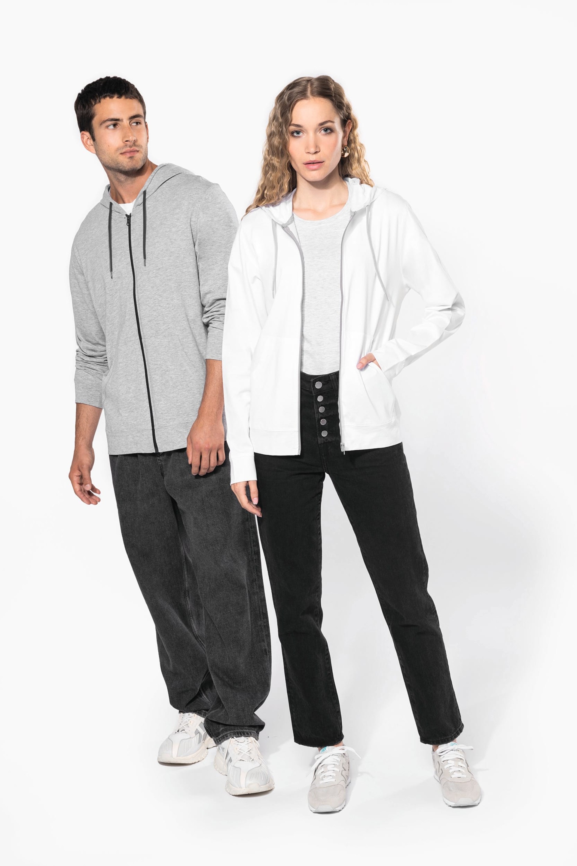 Casaco de algodão leve com capuz - K438