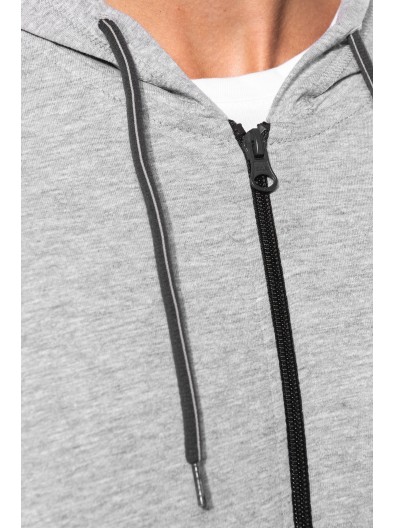 Casaco de algod�o leve com capuz - K438