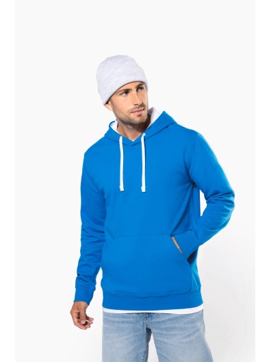 Sweatshirt com capuz em contraste - K446