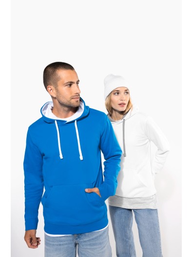 Sweatshirt com capuz em contraste - K446