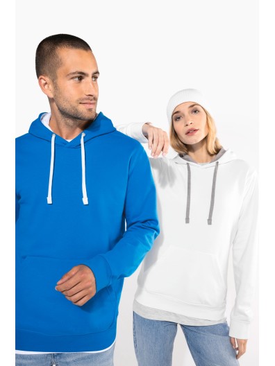 Sweatshirt com capuz em contraste - K446