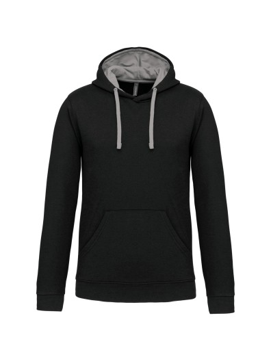Sweatshirt com capuz em contraste - K446 Sweatshirt com capuz em contraste - K446