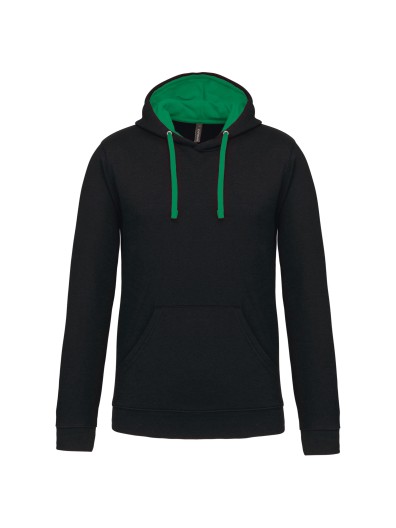 Sweatshirt com capuz em contraste - K446 Sweatshirt com capuz em contraste - K446