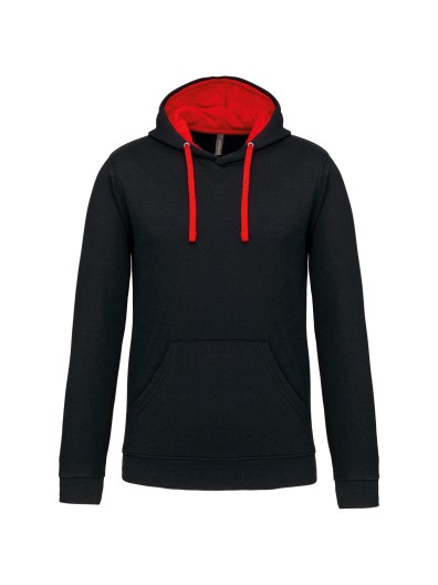 Sweatshirt com capuz em contraste - K446 Sweatshirt com capuz em contraste - K446
