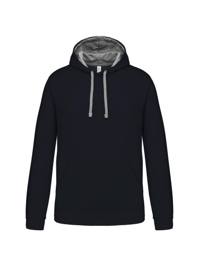 Sweatshirt com capuz em contraste - K446 Sweatshirt com capuz em contraste - K446