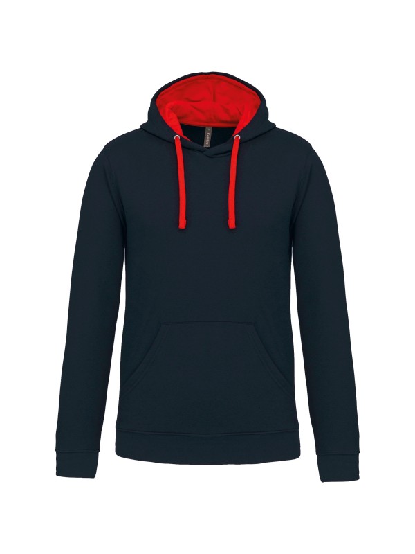 Sweatshirt com capuz em contraste - K446