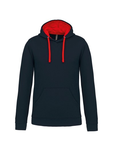 Sweatshirt com capuz em contraste - K446 Sweatshirt com capuz em contraste - K446