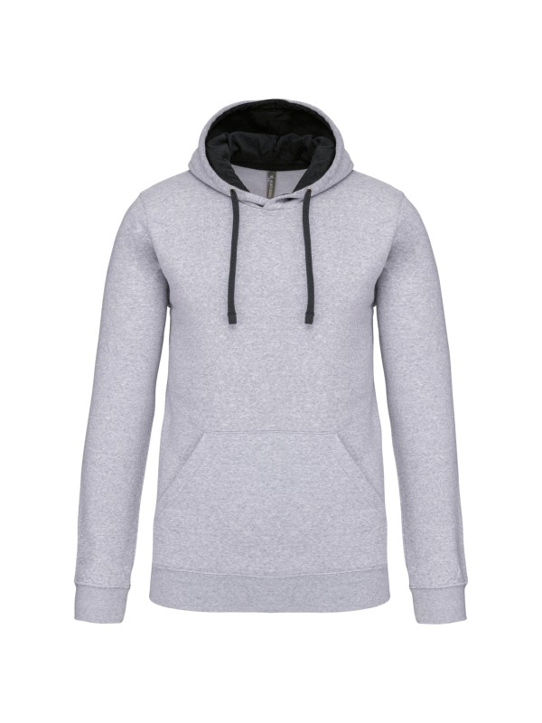Sweatshirt com capuz em contraste - K446